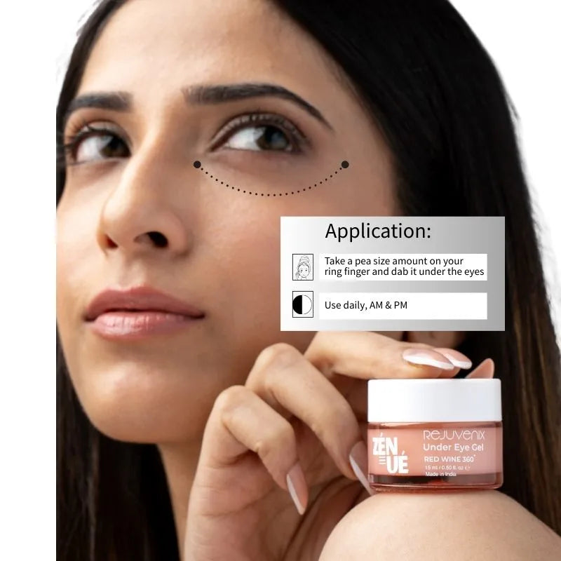 Rejuvenix Under Eye Gel For Reducing Dark Circles And Puffiness with Advanced Actives (Lightweight)